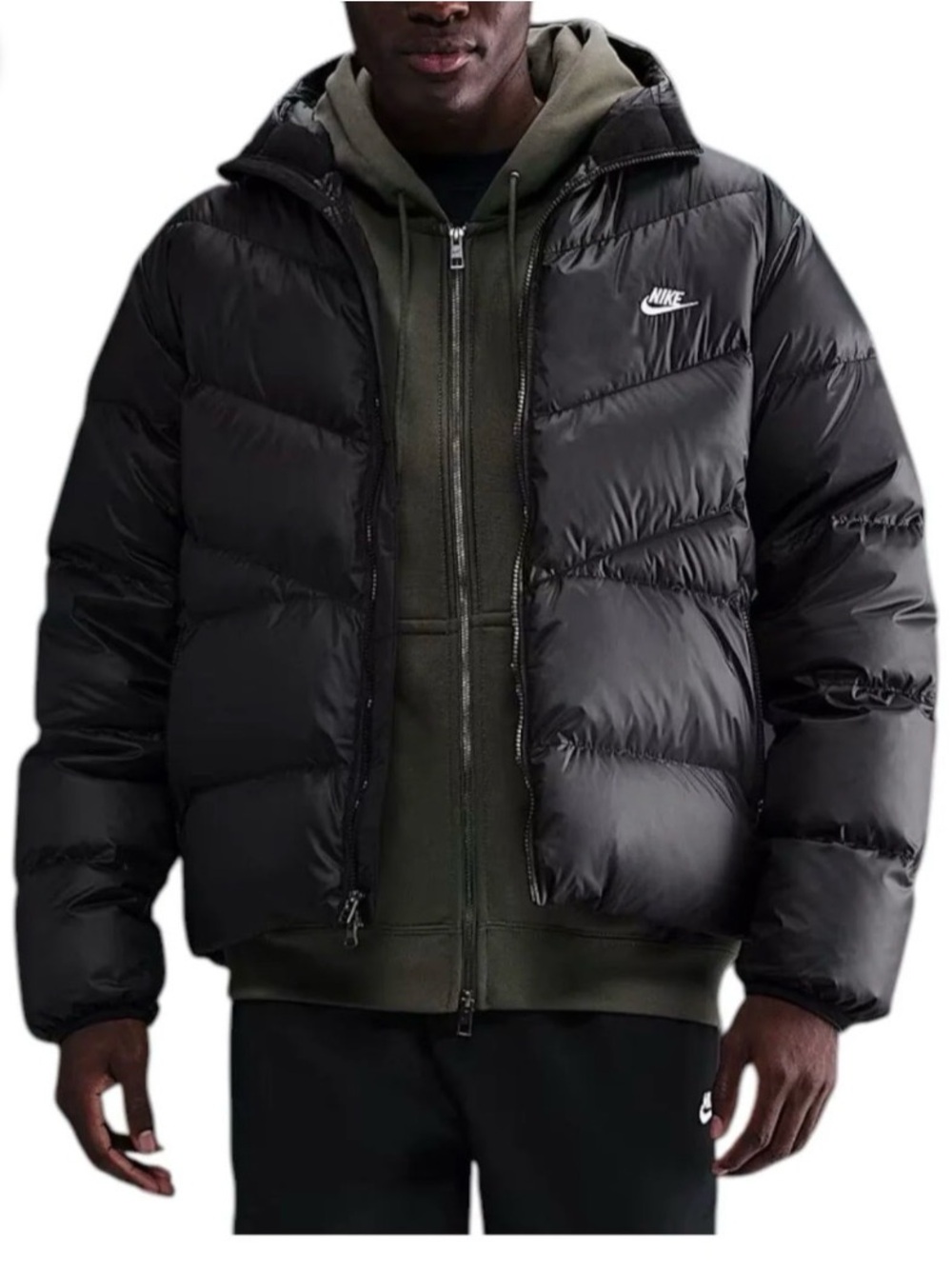 Nike Windrunner Statement Down Jacket 'Black'